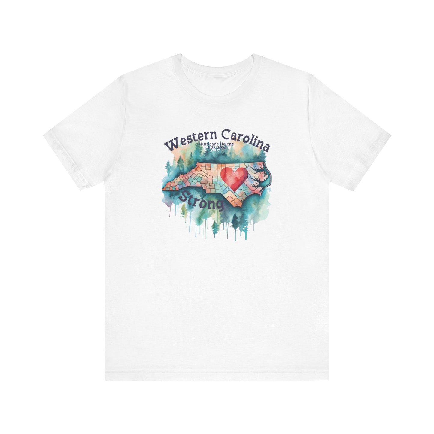 Hurricane Helene Watercolor Wester Carolina Strong Unisex Tee