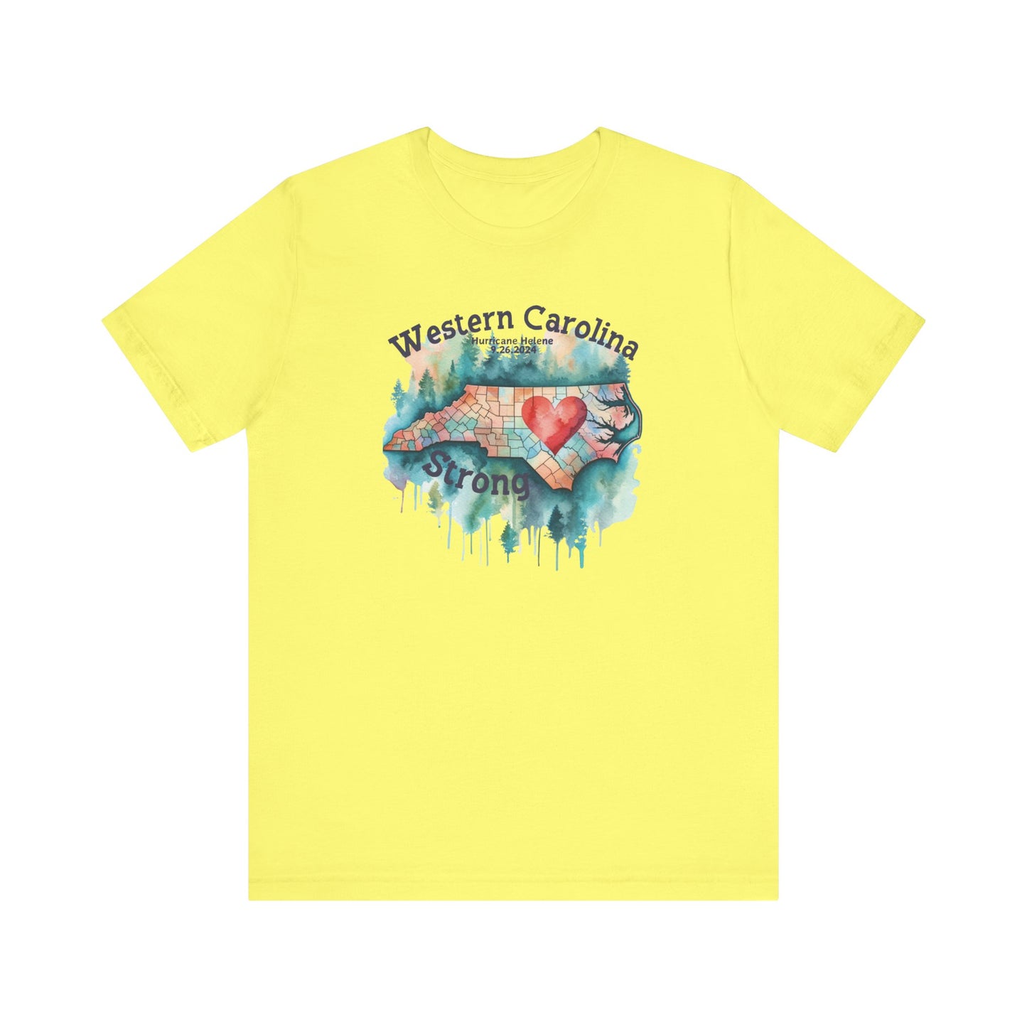 Hurricane Helene Watercolor Wester Carolina Strong Unisex Tee