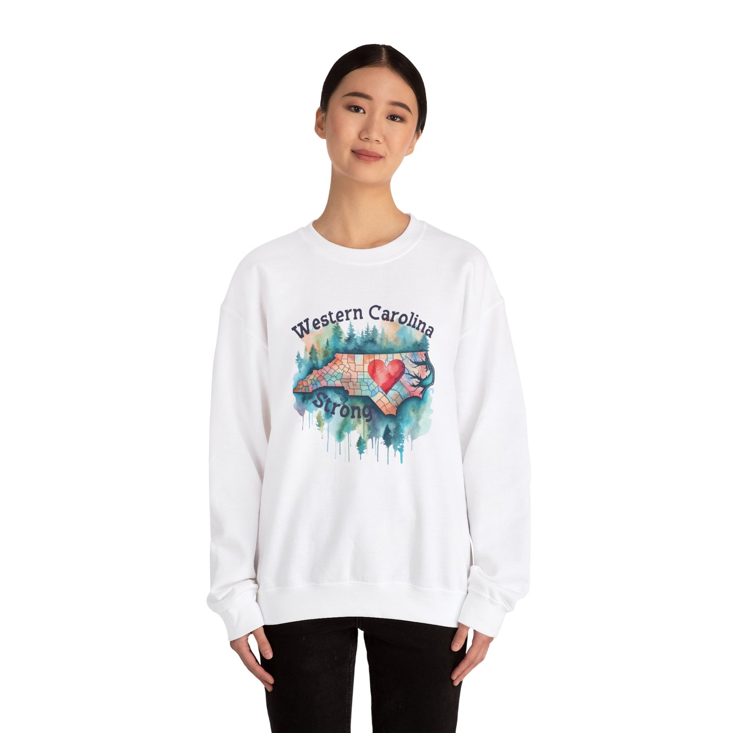 Watercolor Western Carolina Strong Unisex Crewneck Sweatshirt