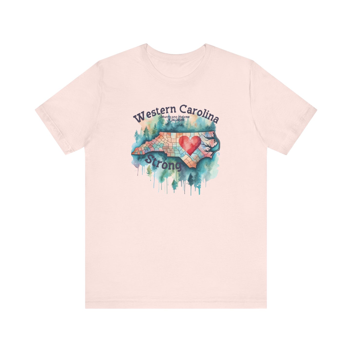 Hurricane Helene Watercolor Wester Carolina Strong Unisex Tee