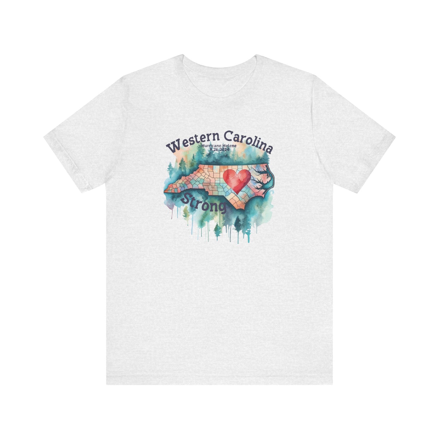 Hurricane Helene Watercolor Wester Carolina Strong Unisex Tee