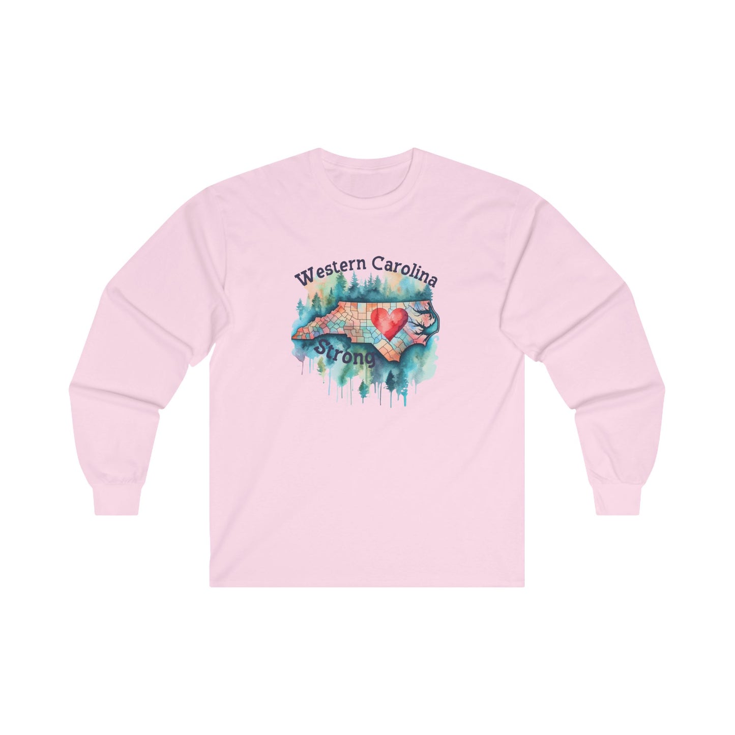 Watercolor Western Carolina Strong Unisex Long Sleeve Tee