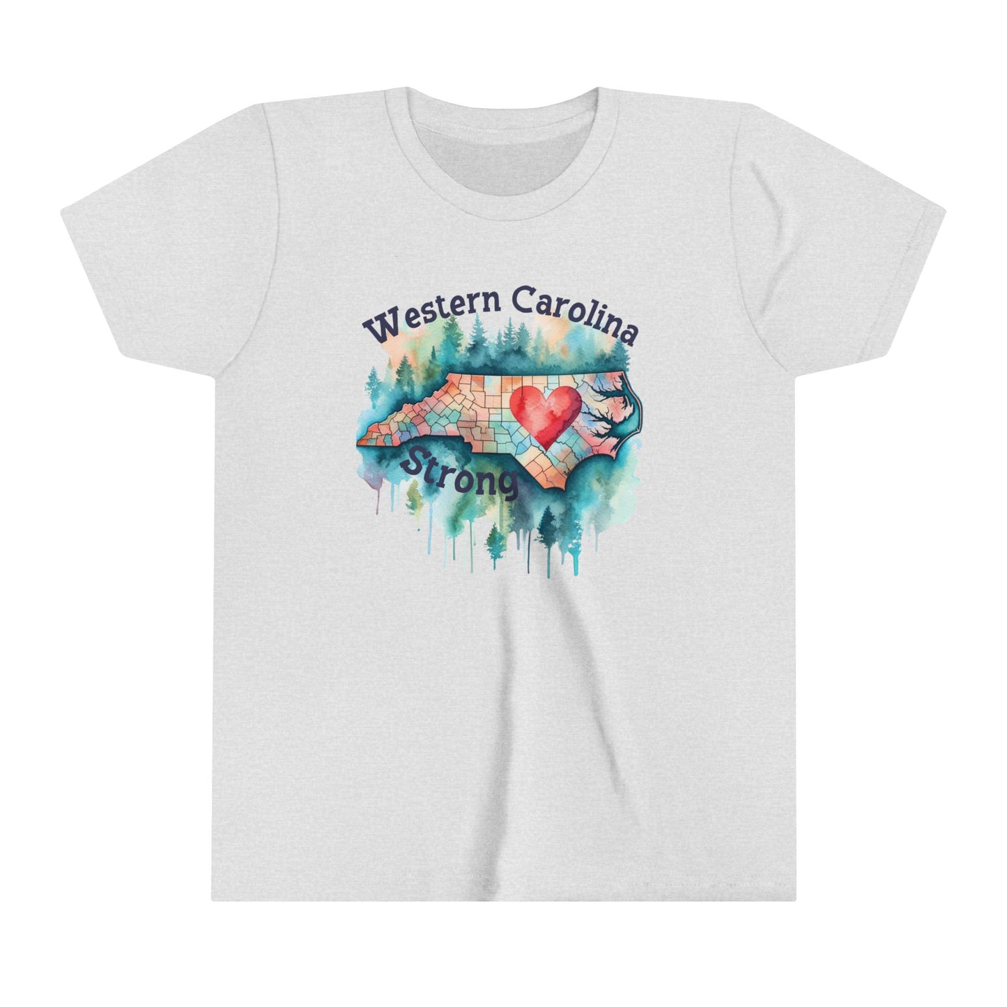 Youth Watercolor Western Carolina Strong Short Sleeve Tee