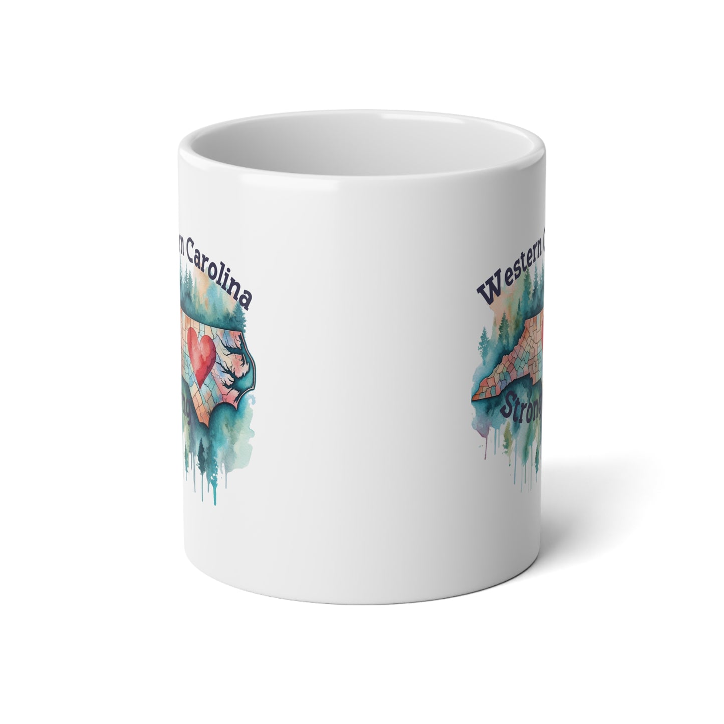 Watercolor Western Carolina Jumbo Mug, 20oz